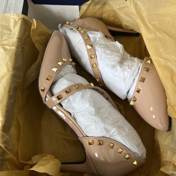 Nude Heels Newly Stud d'Orsay Pumps size 7.5 height 3” - Picture 5 of 8